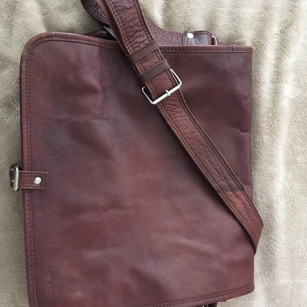 Paul Marius leather messenger bag